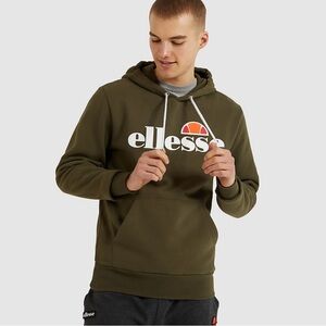 Ellesse Men's SL Gottero OH Hoody Khaki Sz L